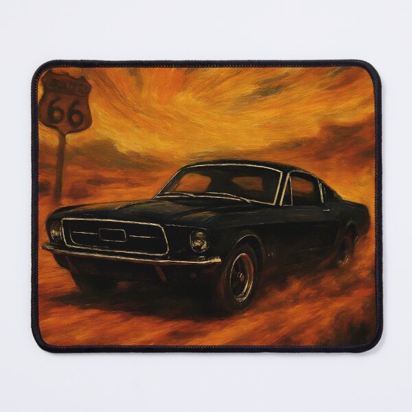 Item preview, Desert Thunder Retro Mustang Abstract Painting - Classic Art designed and sold by Dhenin Studio.
