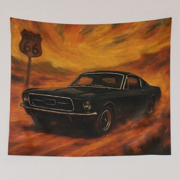 Item preview, Desert Thunder Retro Mustang Abstract Painting - Classic Art designed and sold by Dhenin Studio.