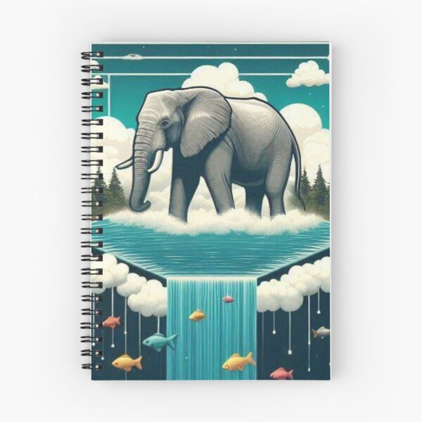 Item preview, Dreamscape Elephant – Surreal Nature Art designed and sold by Dogandesighn.