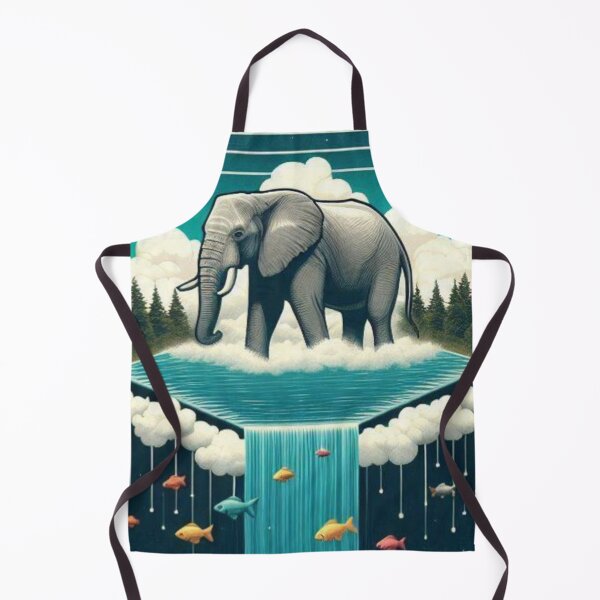 Item preview, Dreamscape Elephant – Surreal Nature Art designed and sold by Dogandesighn.