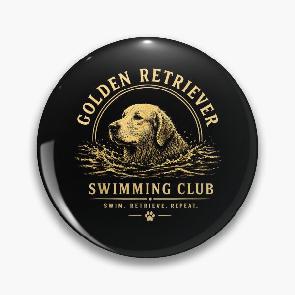 Item preview, Golden Retriever Swimming Club Dog Lover Retro designed and sold by Rahamkshop.
