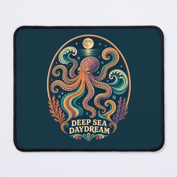 Item preview, Deep Sea Daydream Vintage Psychedelic Octopus designed and sold by tegrammer.