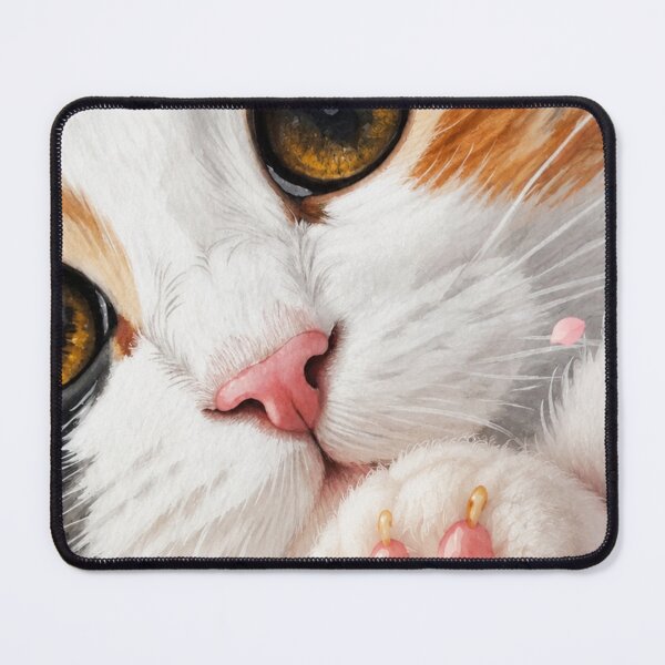 Item preview, Cute Calico Kitten Watercolor with Big Eyes and Pink Paws designed and sold by Jesus-istheway.