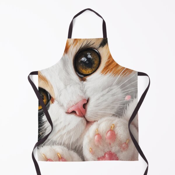 Item preview, Cute Calico Kitten Watercolor with Big Eyes and Pink Paws designed and sold by Jesus-istheway.