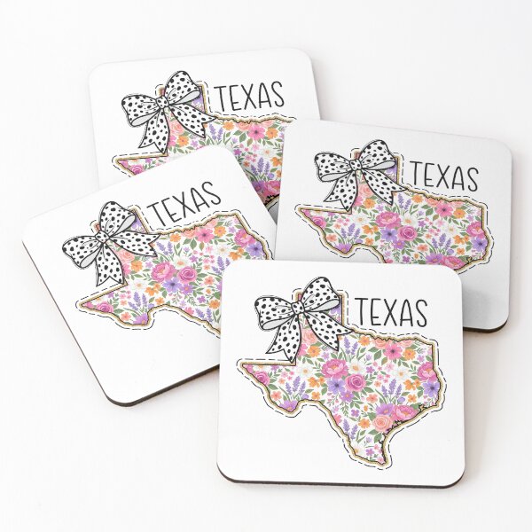 Item preview, Cute Texas Floral Map Graphic Coquette Bow Design designed and sold by Paper Drip.