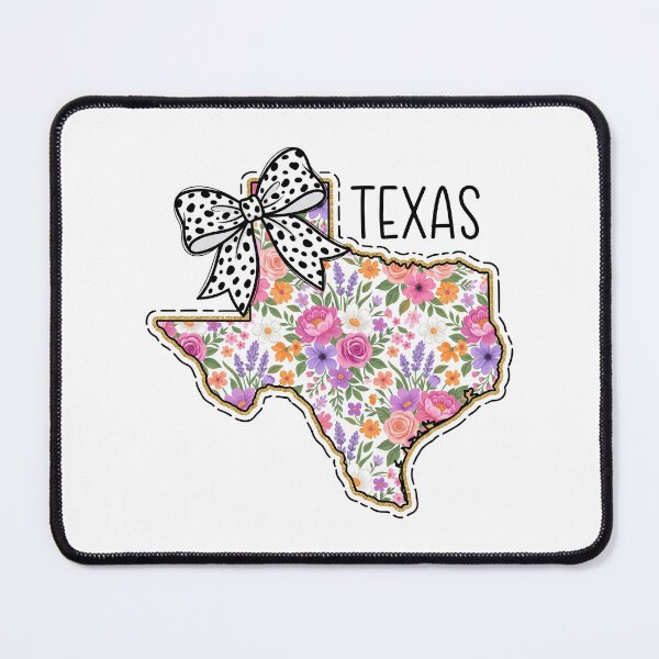 Item preview, Cute Texas Floral Map Graphic Coquette Bow Design designed and sold by Paper Drip.