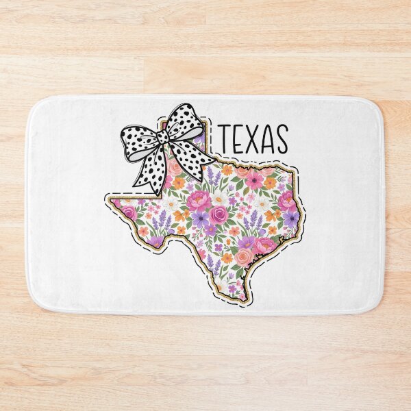 Item preview, Cute Texas Floral Map Graphic Coquette Bow Design designed and sold by Paper Drip.