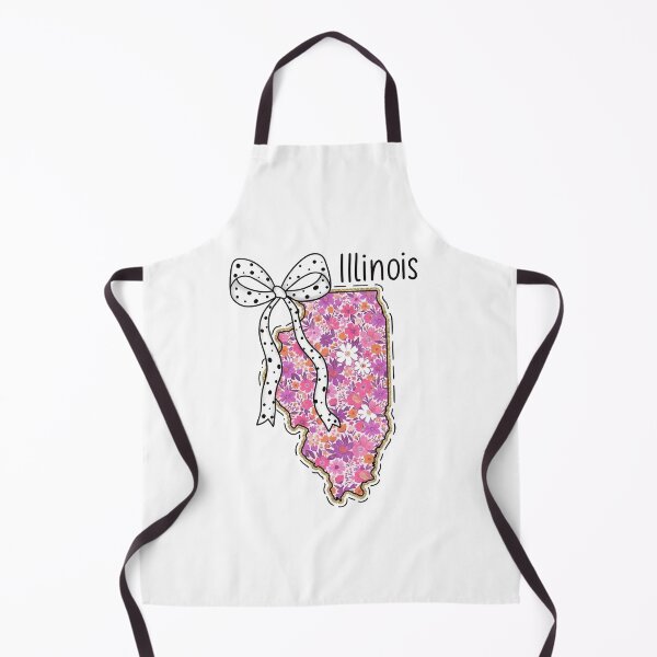 Item preview, Cute Illinois Floral Map Graphic Coquette Bow Design designed and sold by Paper Drip.