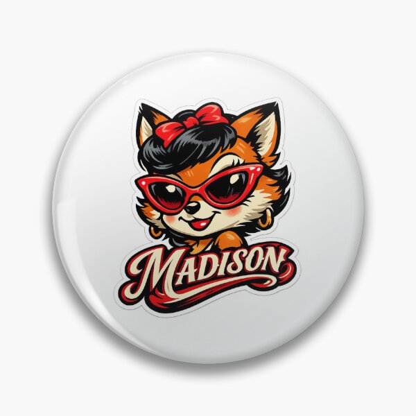Item preview, Madison – Cute Fox Name Mascot designed and sold by AlexLineArt.