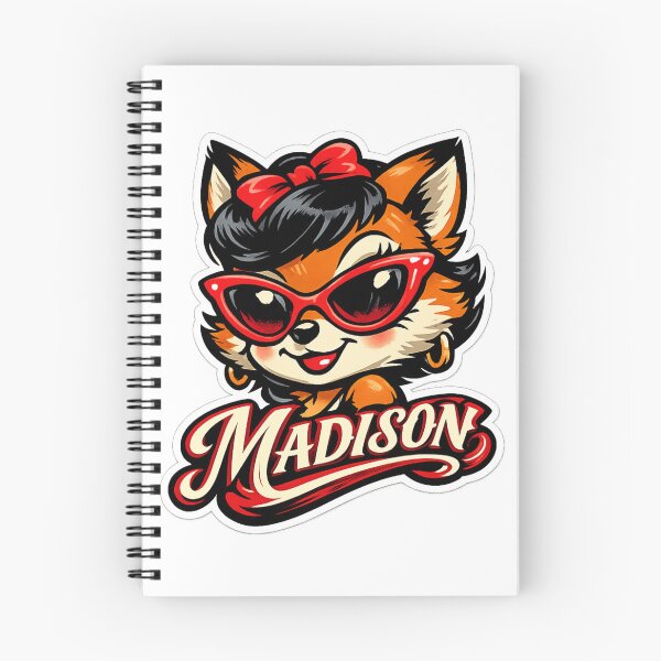 Item preview, Madison – Cute Fox Name Mascot designed and sold by AlexLineArt.