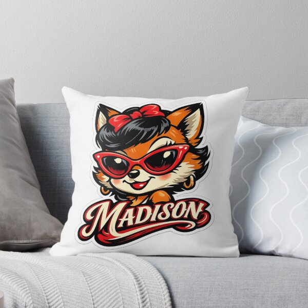 Item preview, Madison – Cute Fox Name Mascot designed and sold by AlexLineArt.
