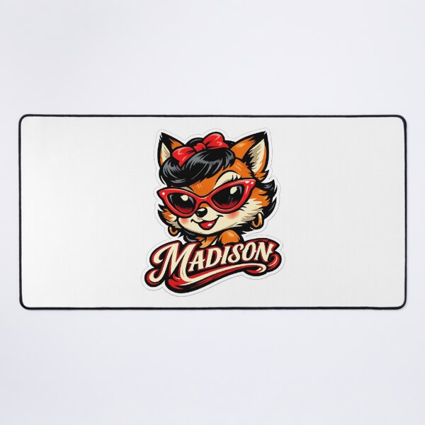 Item preview, Madison – Cute Fox Name Mascot designed and sold by AlexLineArt.