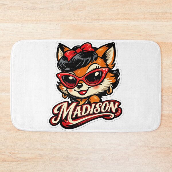 Item preview, Madison – Cute Fox Name Mascot designed and sold by AlexLineArt.