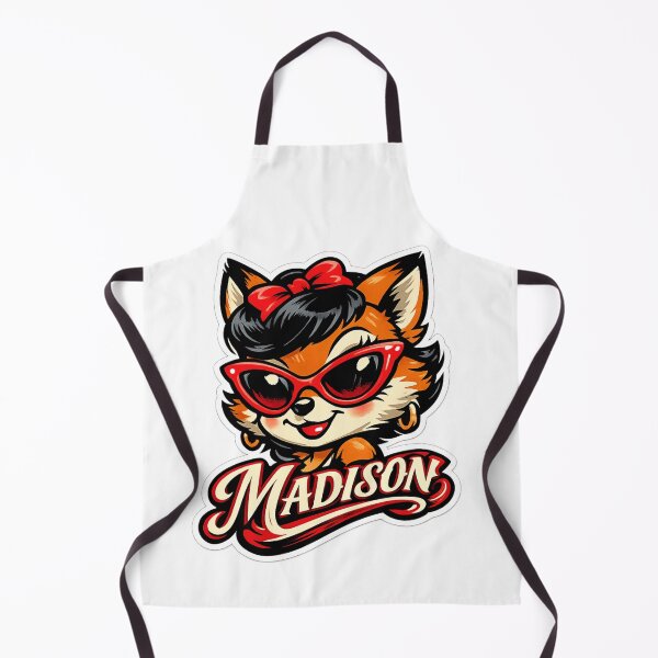 Item preview, Madison – Cute Fox Name Mascot designed and sold by AlexLineArt.