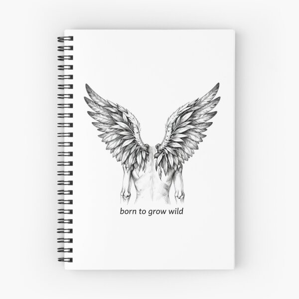 Item preview, Born To Grow Wild Anatomical Botanical Wings Sketch designed and sold by KindByNature.