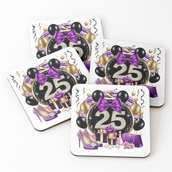 Item preview, 25th Birthday Purple Gold Balloons  designed and sold by DigiAngDesigns.