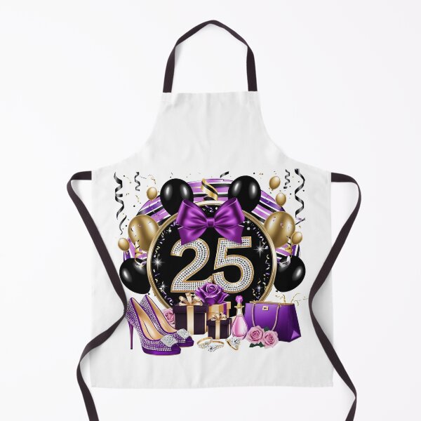 Item preview, 25th Birthday Purple Gold Balloons designed and sold by DigiAngDesigns.