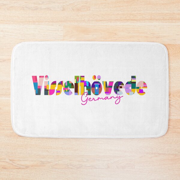 Item preview, Visselhövede, Germany, Vibrant Abstract City Typography Art designed and sold by Wanderful-roads.