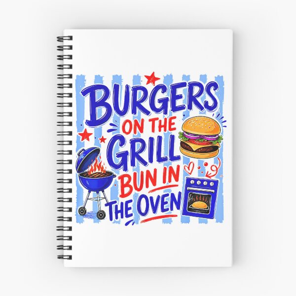 Aperçu de l'œuvre Burgers rayés sur le gril, pain au four, humour de femme enceinte créée et vendue par Rahamkshop.