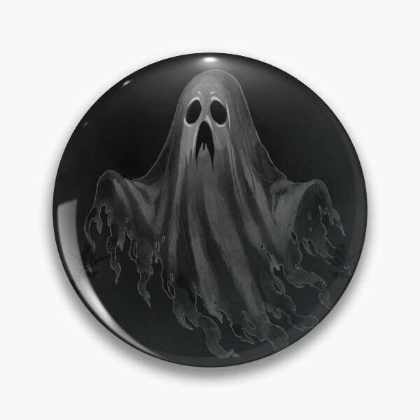 Item preview, Ghost appears under yellow moon with bats flying at night designed and sold by Ms. Iryna.