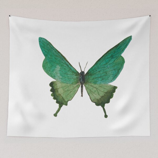 Item preview, Emerald Green Watercolor Butterfly designed and sold by Mvicen.