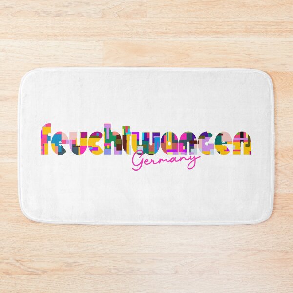 Item preview, Feuchtwangen, Germany, Vibrant Abstract City Typography Art designed and sold by Wanderful-roads.