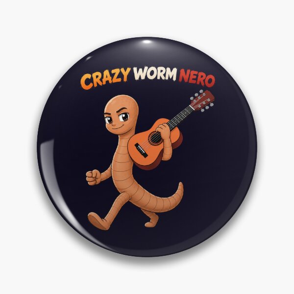 Item preview, Worm Nero Playing Guitar Cute Funny Musician Cartoon T-Shirt designed and sold by maxiprom.
