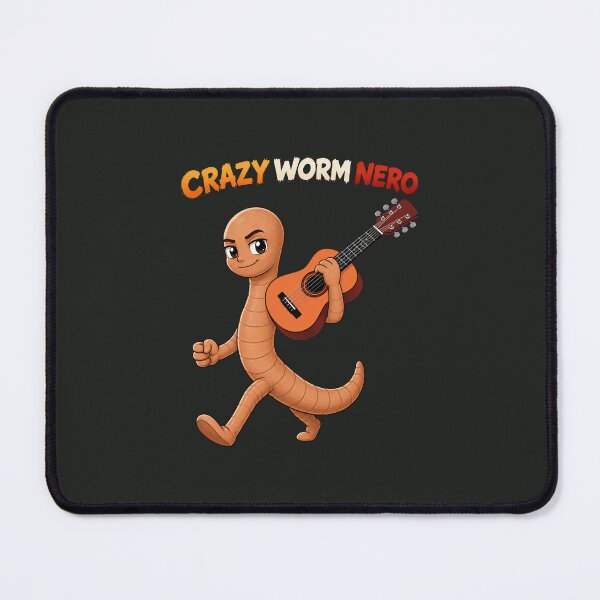 Item preview, Worm Nero Playing Guitar Cute Funny Musician Cartoon T-Shirt designed and sold by maxiprom.