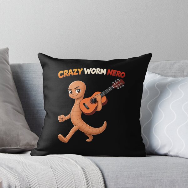 Item preview, Worm Nero Playing Guitar Cute Funny Musician Cartoon T-Shirt designed and sold by maxiprom.