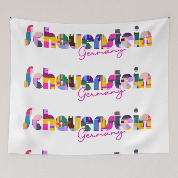 Item preview, Schauenstein, Germany, Vibrant Abstract City Typography Art designed and sold by Wanderful-roads.