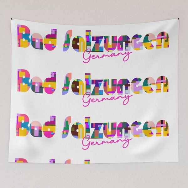 Item preview, Bad Salzungen, Germany, Vibrant Abstract City Typography Art designed and sold by Wanderful-roads.