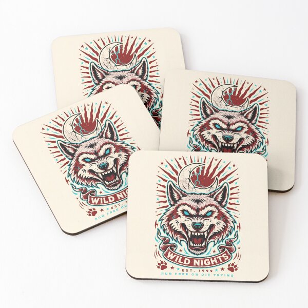 Item preview, Wild Nights – Lunar Wolf Vintage Tattoo Design designed and sold by smilukk.