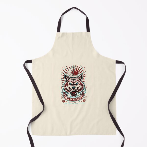 Item preview, Wild Nights – Lunar Wolf Vintage Tattoo Design designed and sold by smilukk.