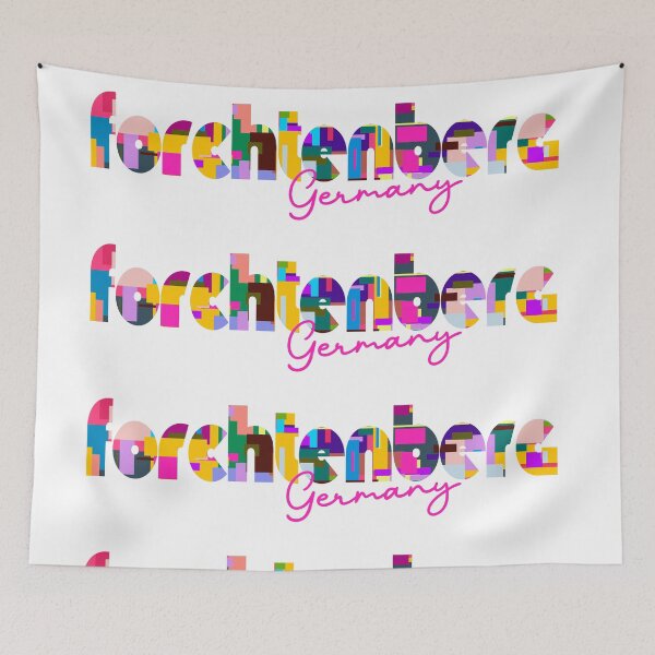Item preview, Forchtenberg, Germany, Vibrant Abstract City Typography Art designed and sold by Wanderful-roads.