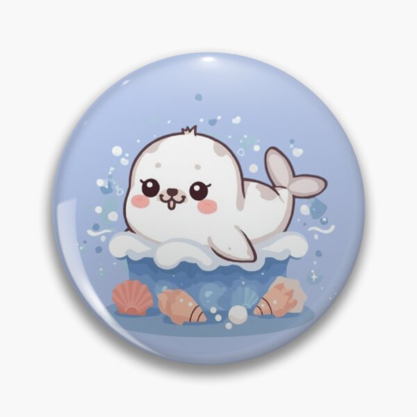 Item preview, Cute Ocean Seal Kawaii Sticker | Adorable Baby Seal Beach Design designed and sold by Stylestickers55.