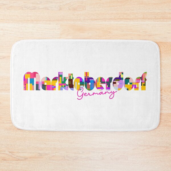 Item preview, Marktoberdorf, Germany, Vibrant Abstract City Typography Art designed and sold by Wanderful-roads.