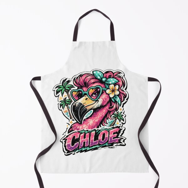 Item preview, Chloe – Tropical Flamingo Name Mascot designed and sold by AlexLineArt.