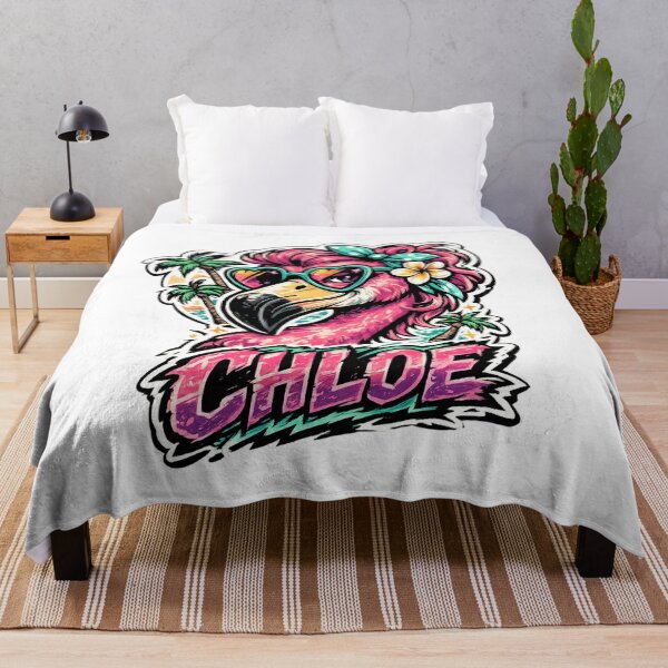 Aperçu de l'œuvre Chloé – Mascotte Flamant tropical créée et vendue par AlexLineArt.