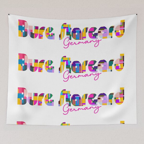 Item preview, Burg Stargard, Germany, Vibrant Abstract City Typography Art designed and sold by Wanderful-roads.
