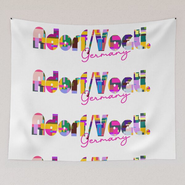 Item preview, Adorf/Vogtl., Germany, Vibrant Abstract City Typography Art designed and sold by Wanderful-roads.