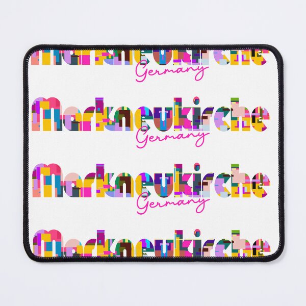 Item preview, Markneukirchen, Germany, Vibrant Abstract City Typography Art designed and sold by Wanderful-roads.