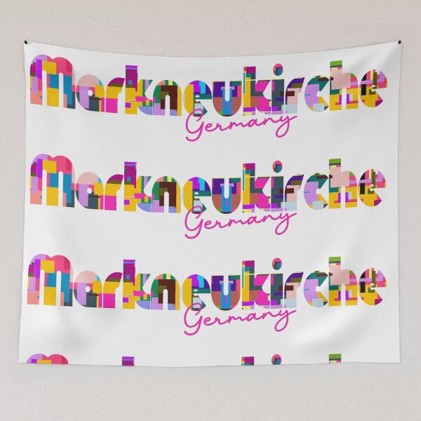 Item preview, Markneukirchen, Germany, Vibrant Abstract City Typography Art designed and sold by Wanderful-roads.