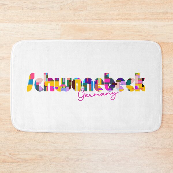 Item preview, Schwanebeck, Germany, Vibrant Abstract City Typography Art designed and sold by Wanderful-roads.