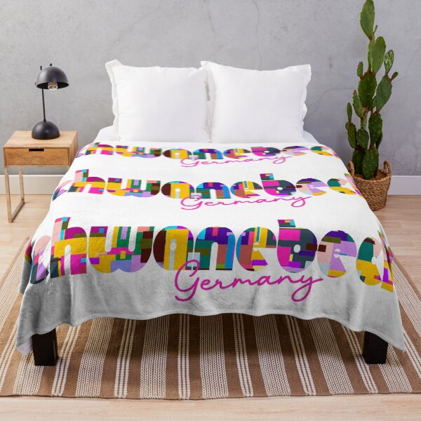 Item preview, Schwanebeck, Germany, Vibrant Abstract City Typography Art designed and sold by Wanderful-roads.