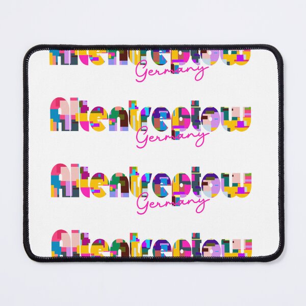 Item preview, Altentreptow, Germany, Vibrant Abstract City Typography Art designed and sold by Wanderful-roads.
