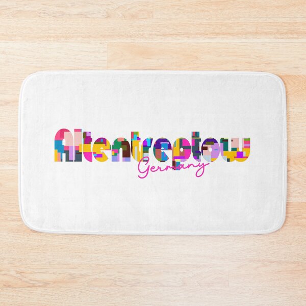 Item preview, Altentreptow, Germany, Vibrant Abstract City Typography Art designed and sold by Wanderful-roads.