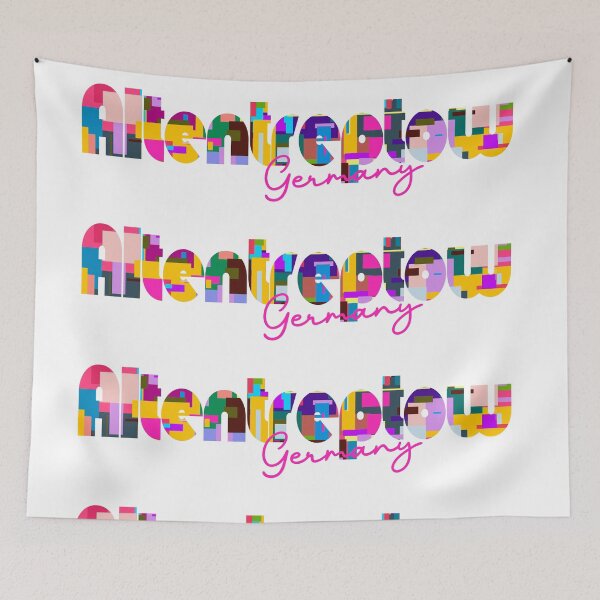 Item preview, Altentreptow, Germany, Vibrant Abstract City Typography Art designed and sold by Wanderful-roads.