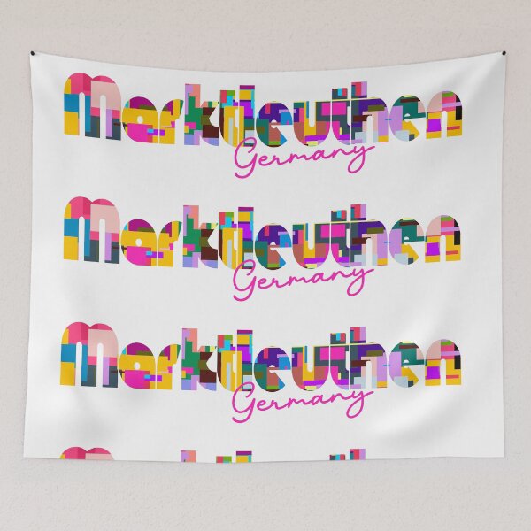 Item preview, Marktleuthen, Germany, Vibrant Abstract City Typography Art designed and sold by Wanderful-roads.