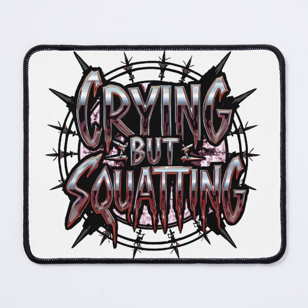 Item preview, Crying but Squatting – Streetwear Graphic Design designed and sold by Sparkofart07.