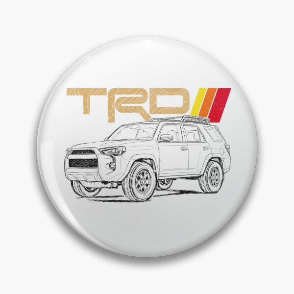 Item preview, Line Art Style 5th Gen 4Runner Retro TRD Stripe Offroad Adventure [White Shirt Only] designed and sold by Off-Road-Zone.